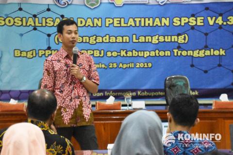 Tingkatkan Pemahaman Tentang e-Pengadaan Langsung, Pemkab Trenggalek Gelar Sosialisasi dan Pelatihan SPSE v4.3 bagi PPK dan PPJB