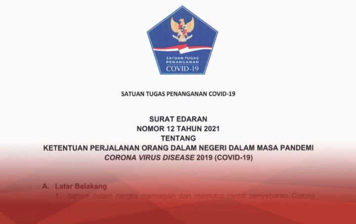 Edaran Terbaru Satgas Covid-19 tentang Perjalanan Dalam Negeri