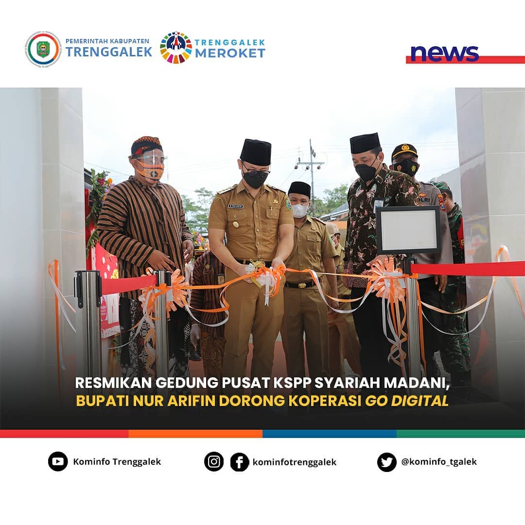 Resmikan Gedung Pusat KSPP Syariah Madani, Bupati Nur Arifin Dorong Koperasi Go Digital