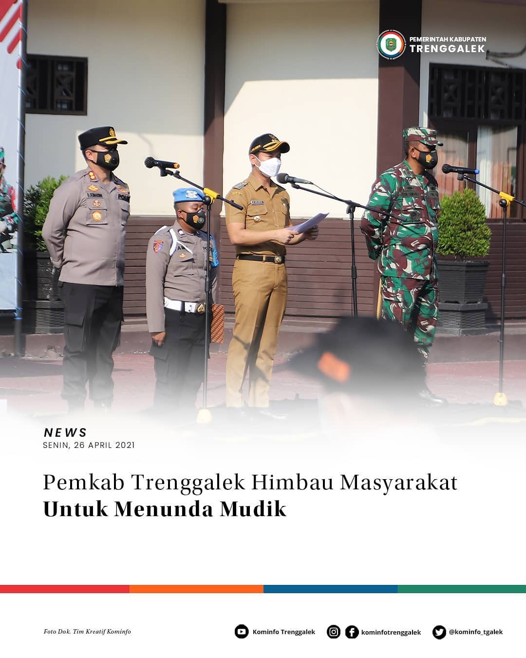 Pemkab Trenggalek Himbau Masyarakat Untuk Menunda Mudik