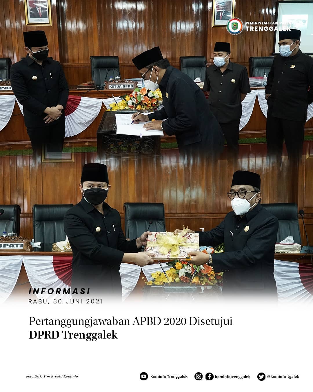 Pertanggungjawaban APBD 2020 Disetujui Oleh DPRD Trenggalek