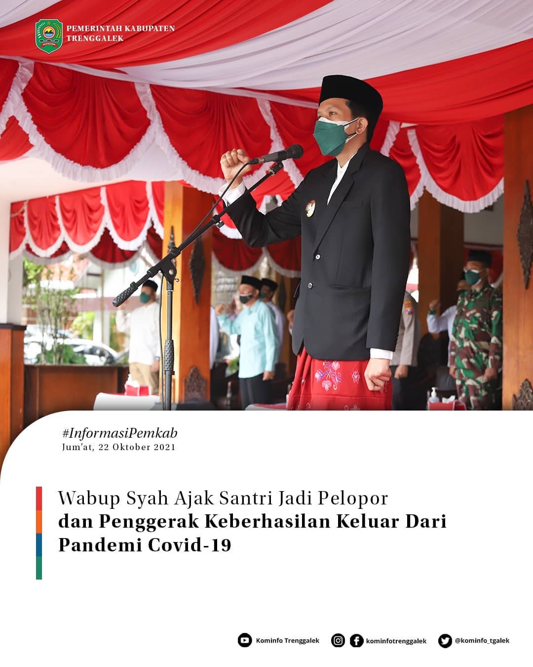 Wabub Syah Ajak Santri Jadi Pelopor dan Penggerak Keberhasilan Keluar Dari Pandemi Covid-19