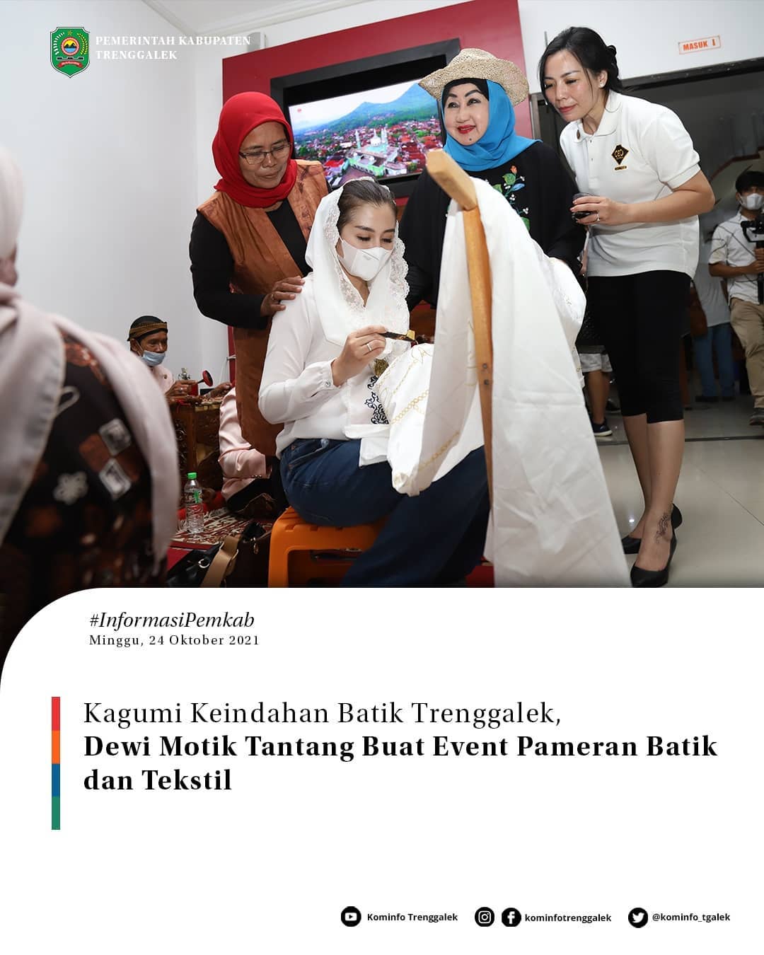 Kagumi Keindahan Batik Trenggalek, Dewi Motik Tantang Buat Event Pameran Batik dan Tekstil