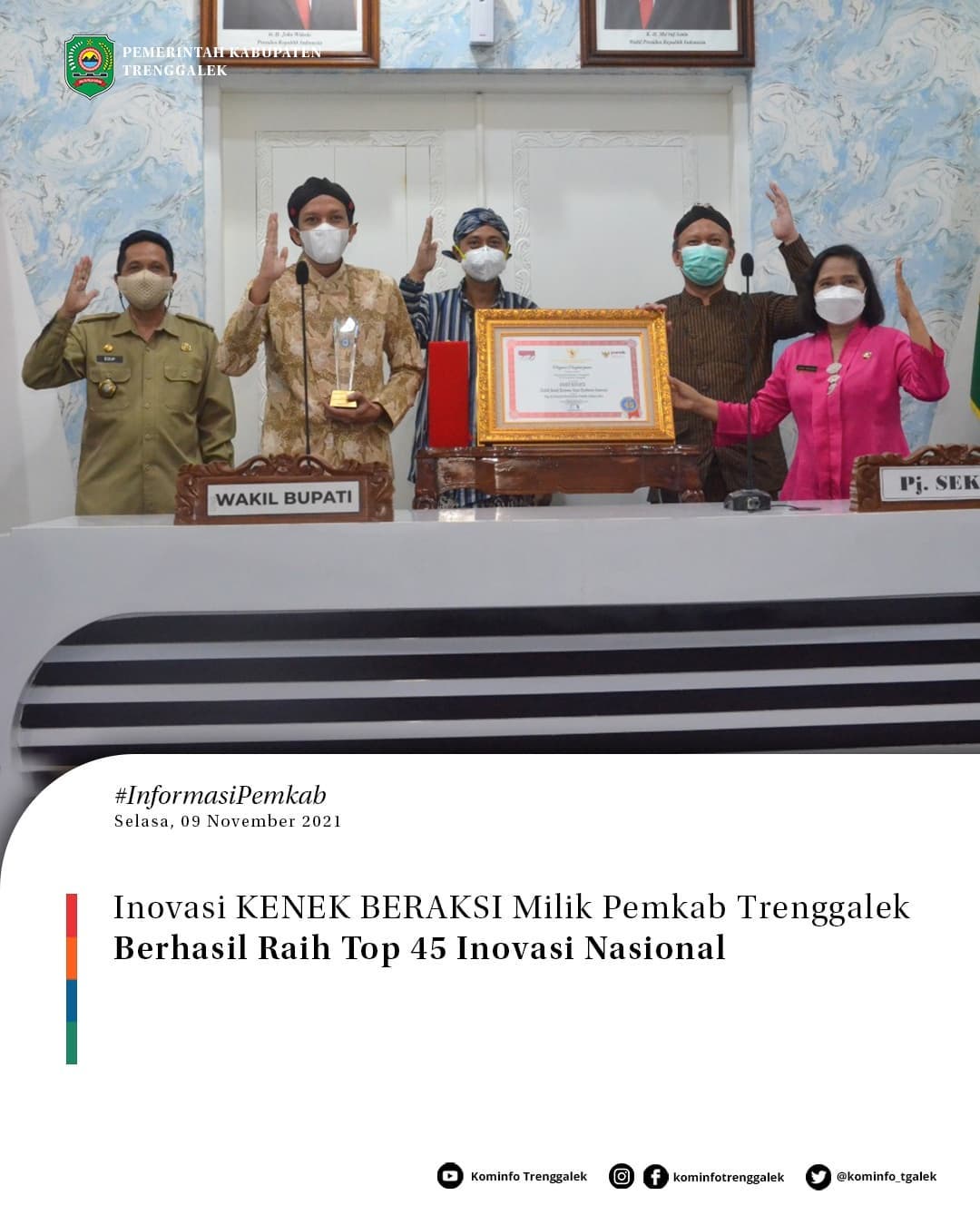 Inovasi KENEK BERAKSI Milik Pemkab Trenggalek Berhasil Raih Top 45 Inovasi Nasional