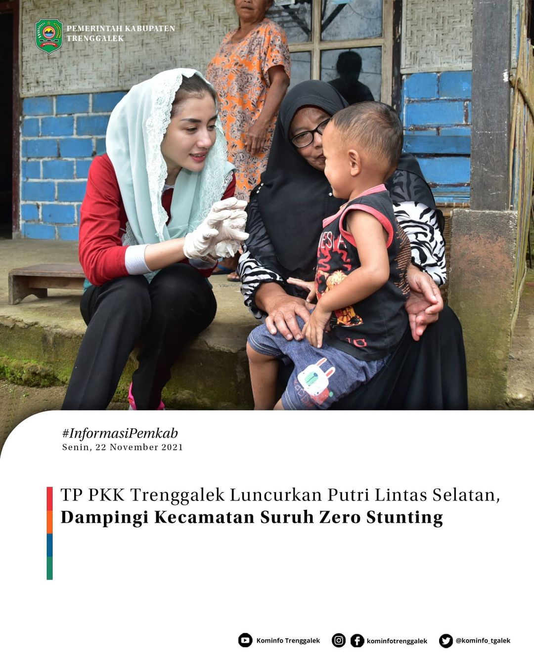 TP PKK Trenggalek Luncurkan Putri Lintas Selatan, Dampingi Kecamatan Suruh Zero Stunting