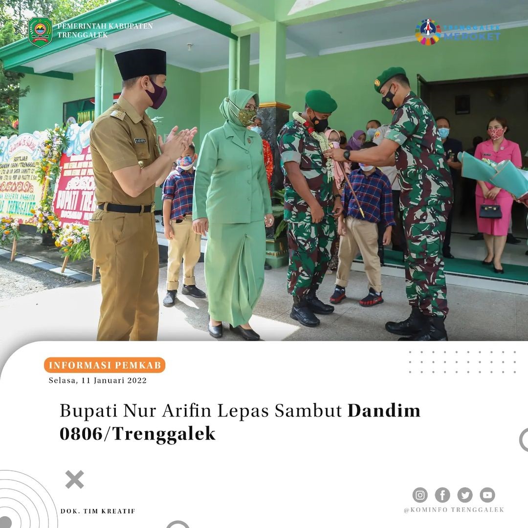 Bupati Nur Arifin Lepas Sambut Dandim 0806/Trenggalek