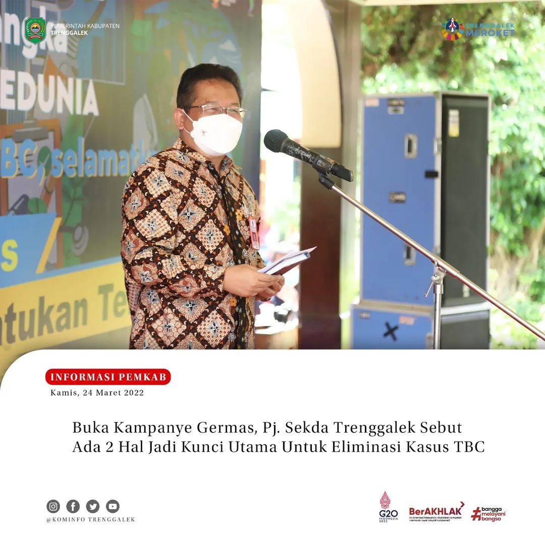Buika Kampanye Germas, Pj. Sekda Trenggalek Sebut Ada 2 Hal Jadi Kunci Utama Untuk Eliminasi Kasus TBC