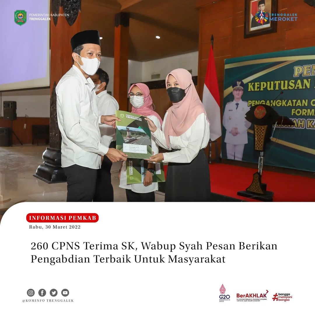 260 CPNS Terima SK, Wabup Syah Pesan Berikan Pengamdian Terbaik Untuk Masyarakat