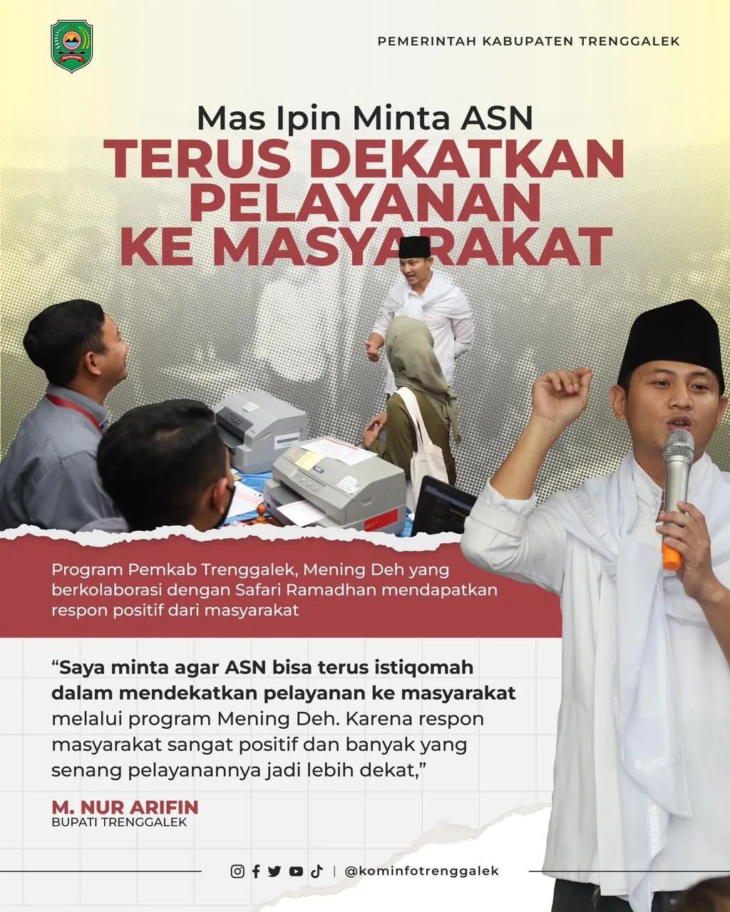 Mas Ipin Minta ASN Terus Dekatkan Pelayanan Ke Masyarakat