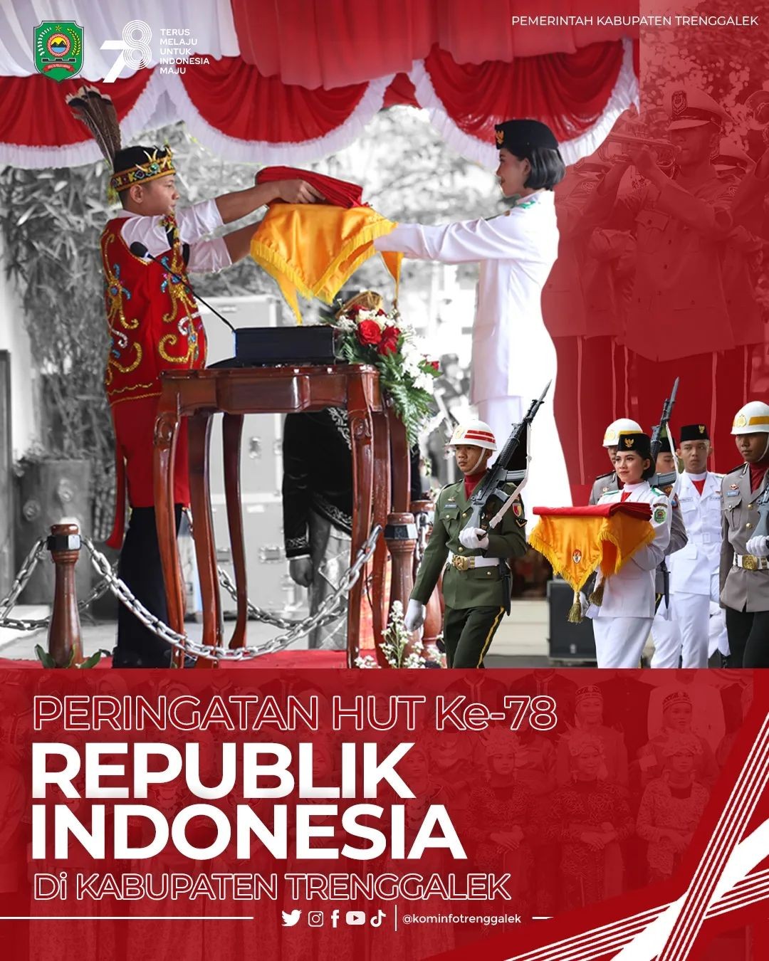 Peringatan HUT RI Ke 78 di Kabupaten Trenggalek