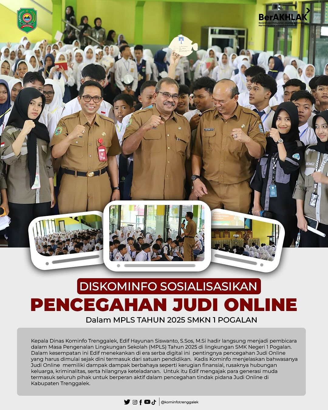 Dinas Kominfo Sosialisasikan Pencegahan dan Penanggulangan Judi Online