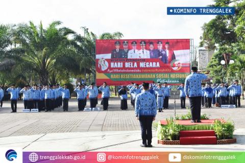 Pemkab Trenggalek Gelar Upacara Peringatan Hari Bela Negara dan Hari Kesetiakawanan Sosial Nasional 2018