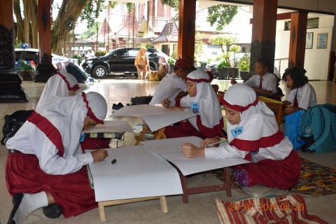Awali Peringatan Hari Kemerdekaan ke-73, Disparbud Gelar Lomba Lukis bagi Pelajar Sekolah