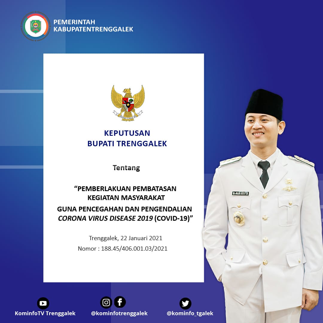 Surat Edaran Tentang Pengaturan Sistem Kerja Aparatur Negara Sipil Negara Dan Non Aparatur Negara Dalam Upaya Pencegahan Covid-19 Di Lingkungan Pemerintah Kabupaten Trenggalek